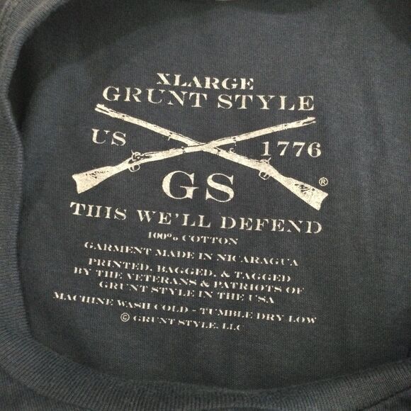 Grunt Style T-Shirt Men's Size XL Color Navy Blue This We’ll Defend Graphic Tee - Picture 3 of 10
